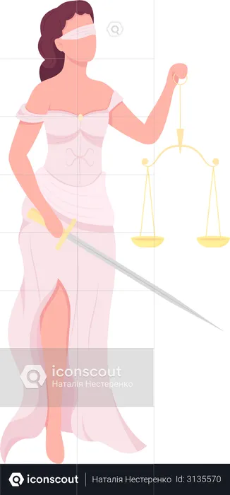 Goddess of justice  Illustration