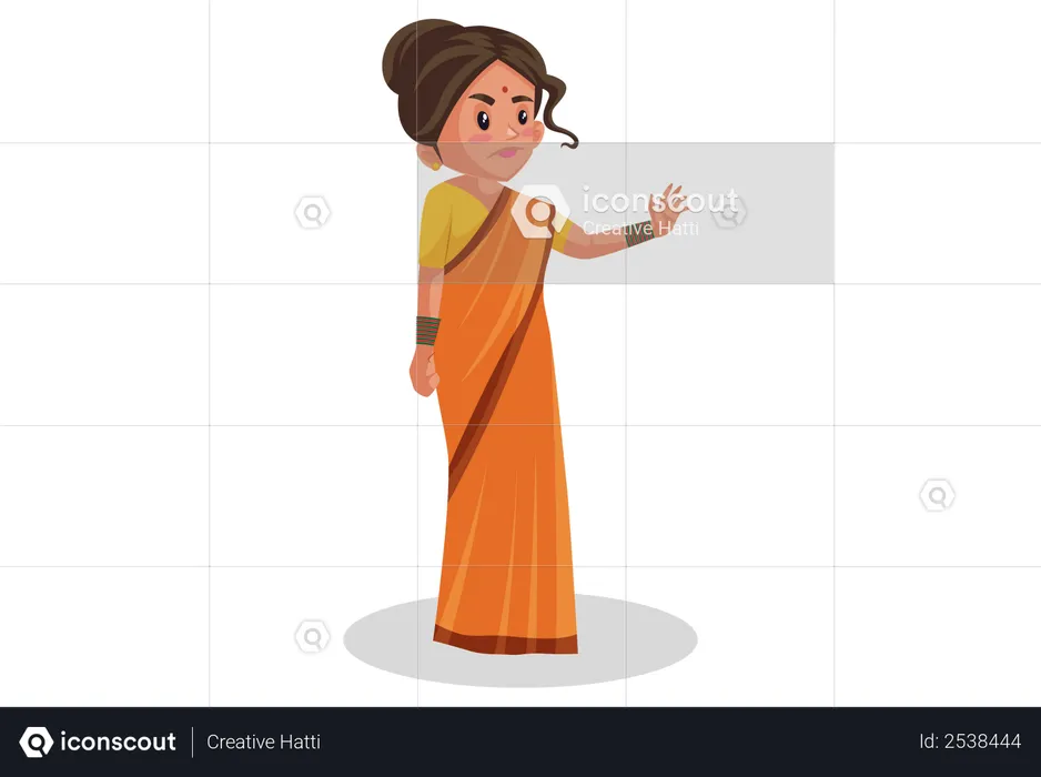 Goddesses Sita showing stop gesture  Illustration