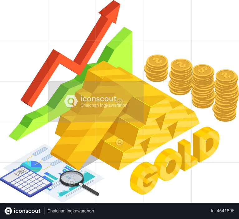 Gold investment  Illustration