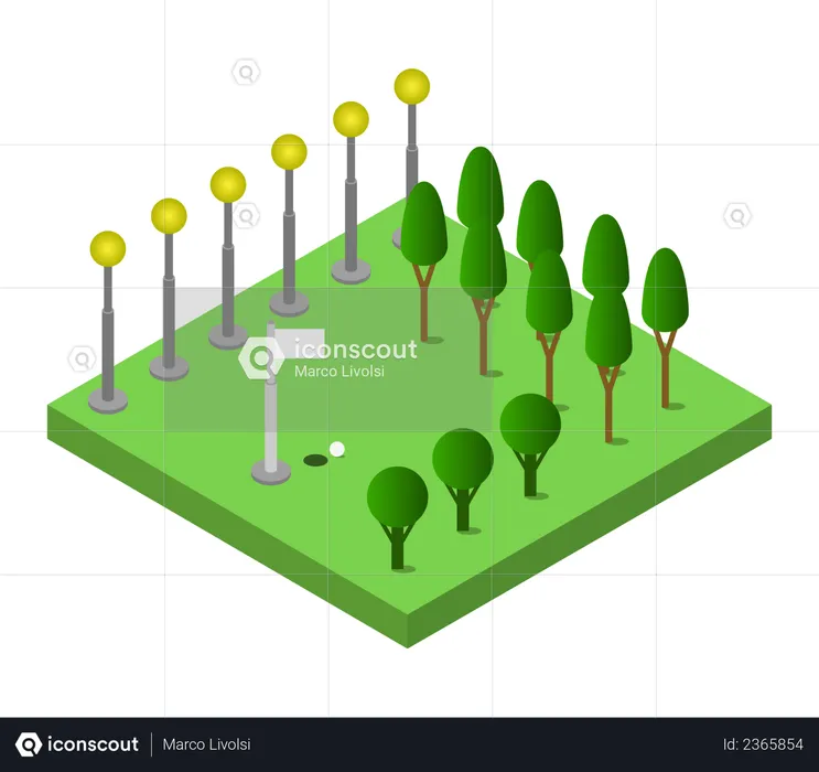 Golf course  Illustration