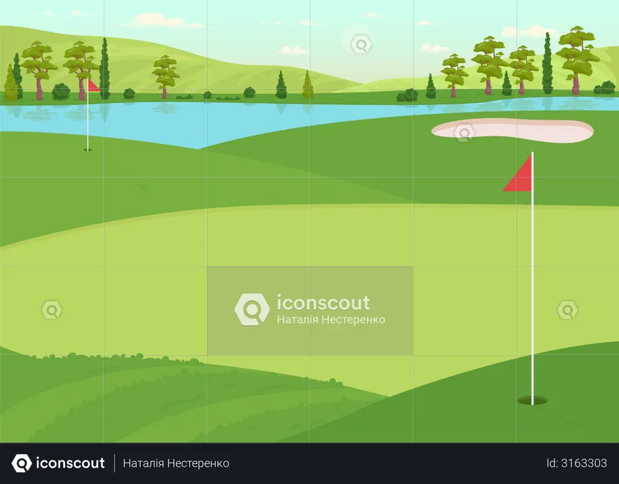 Golf field  Illustration