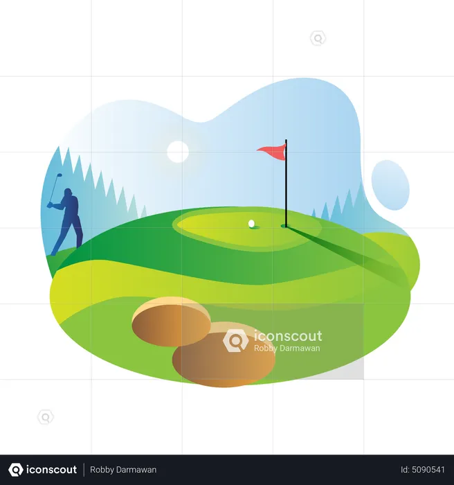 Golf ground  Illustration