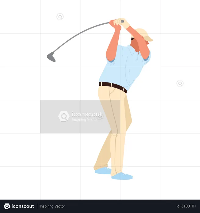 Golf Player  Illustration