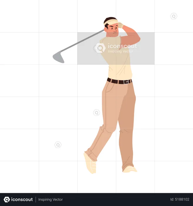 Golf Player  Illustration