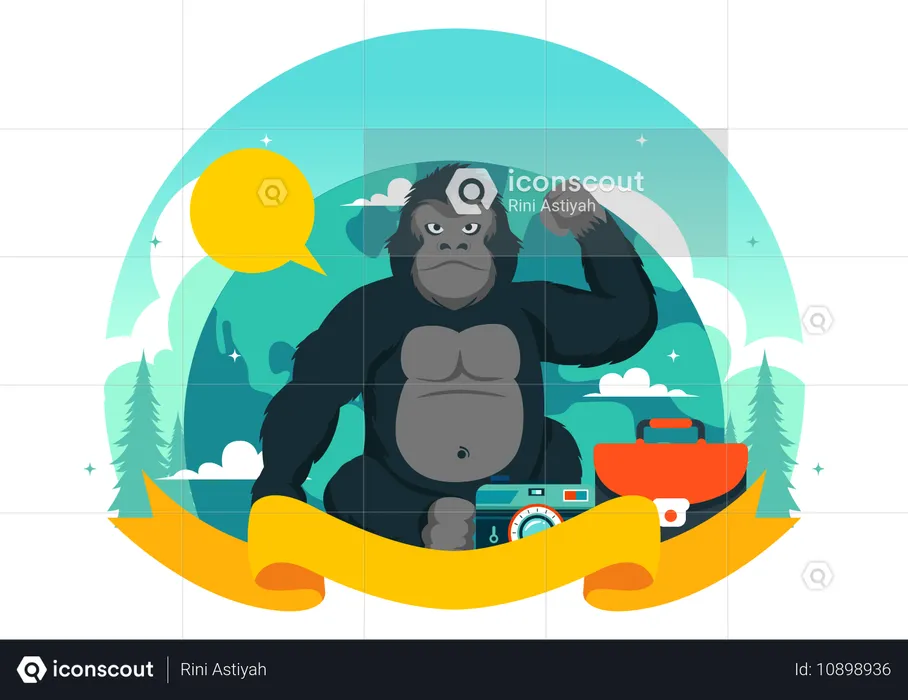 Gorilla suit day  Illustration