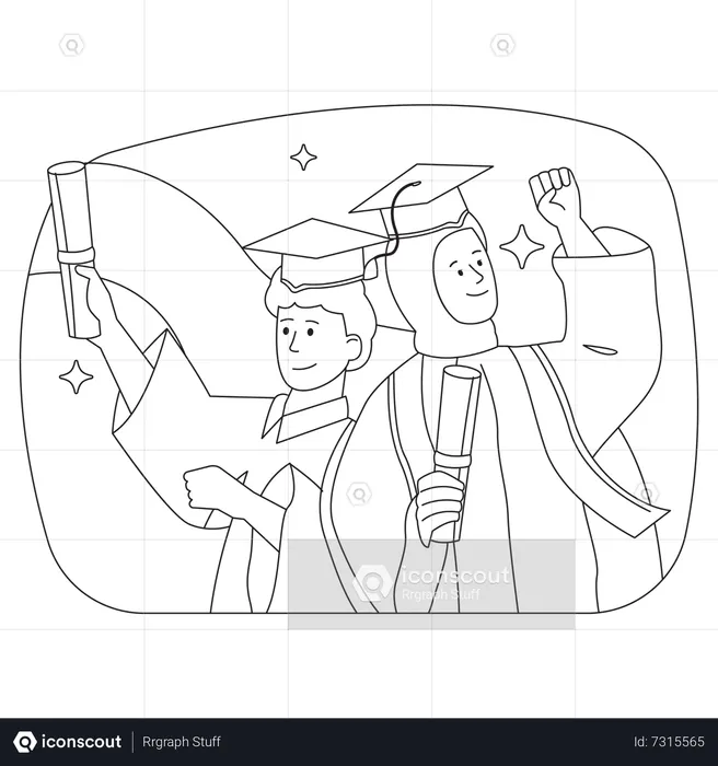 Graduação universitária  Ilustração