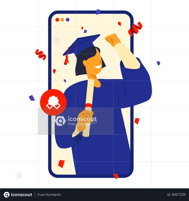 Graduación en línea  Ilustración