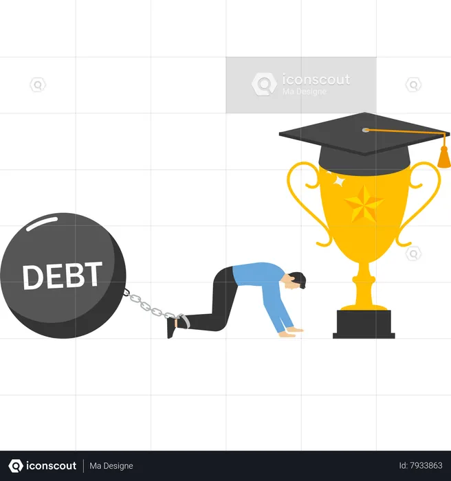 Graduate student loan  Illustration