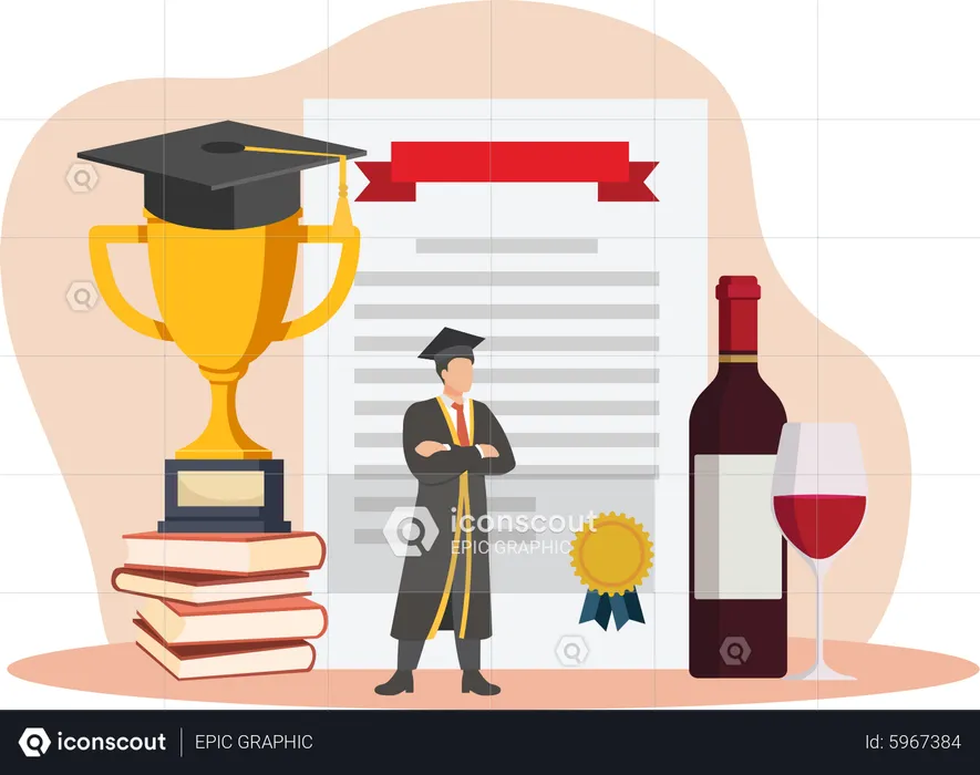 Graduation ceremony  Illustration