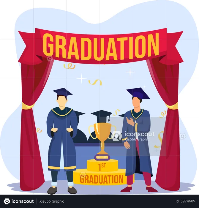 Graduation ceremony competition  Illustration