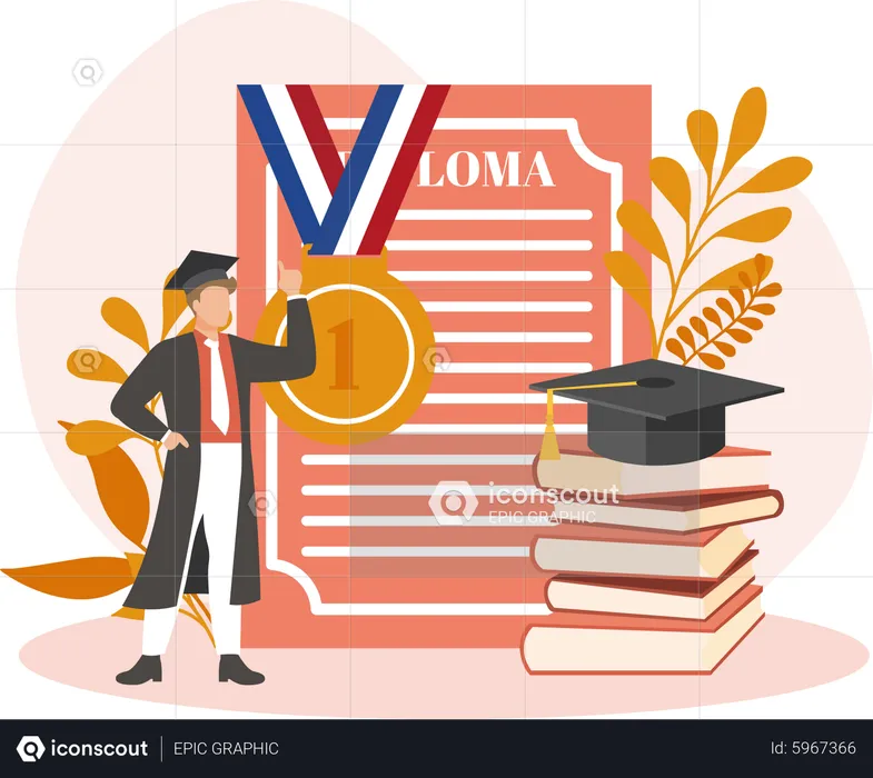 Graduation Certificate  Illustration