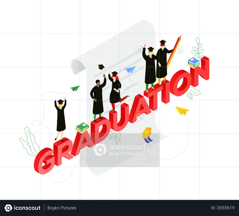 Graduation concept  Illustration