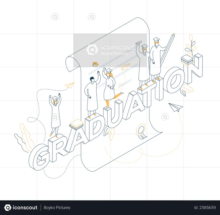 Graduation concept  Illustration