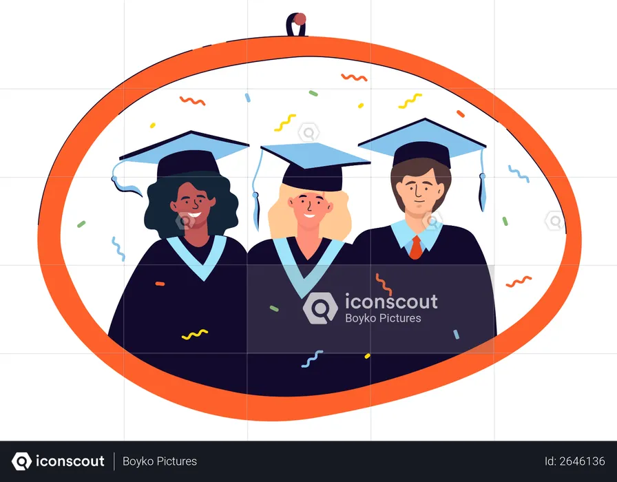 Graduation photo  Illustration