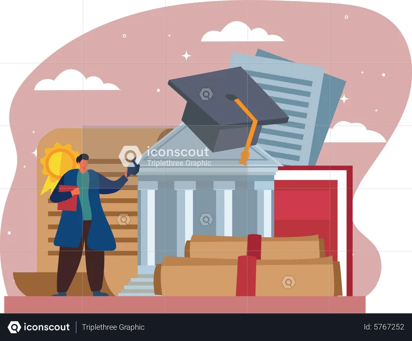 Graduation Student  Illustration