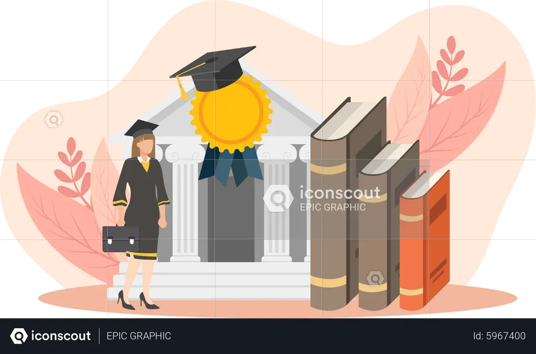 Graduation University  Illustration