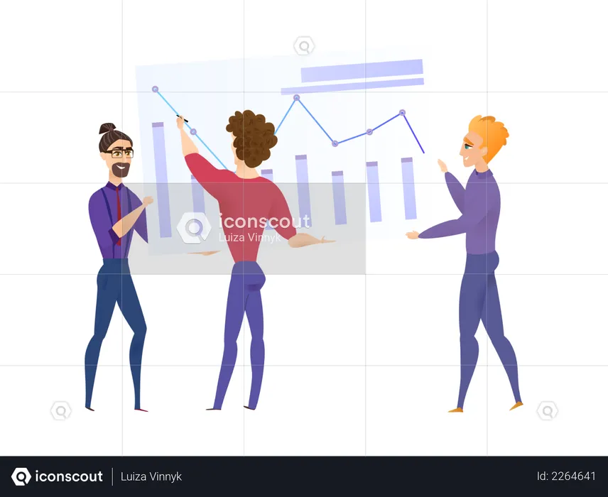 Gráfico de análisis de datos  Ilustración