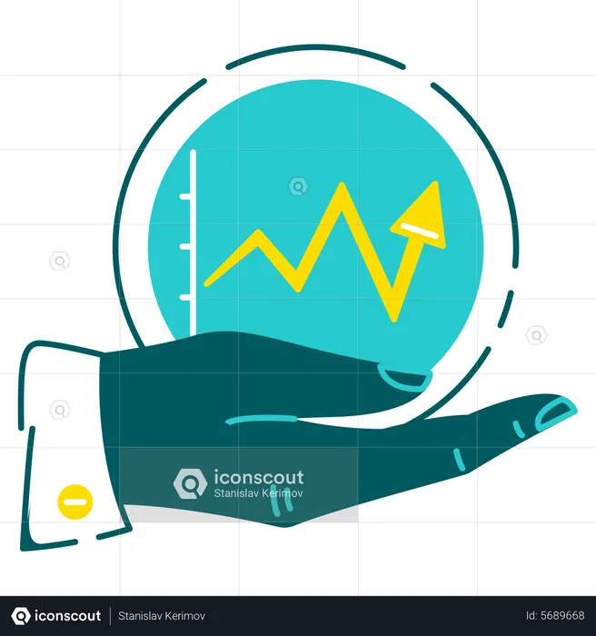 Bom gráfico de crescimento  Ilustração