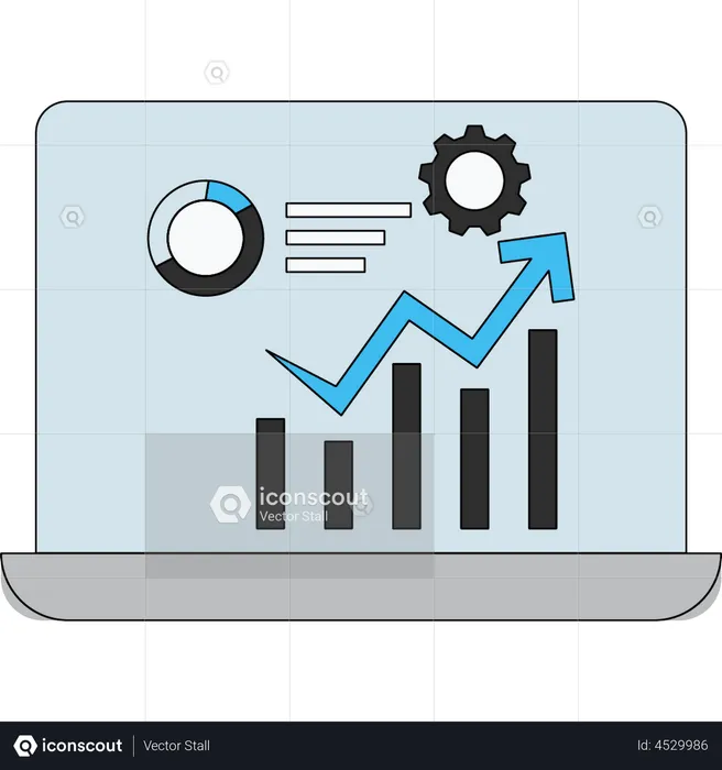 Gráfico de crecimiento  Ilustración