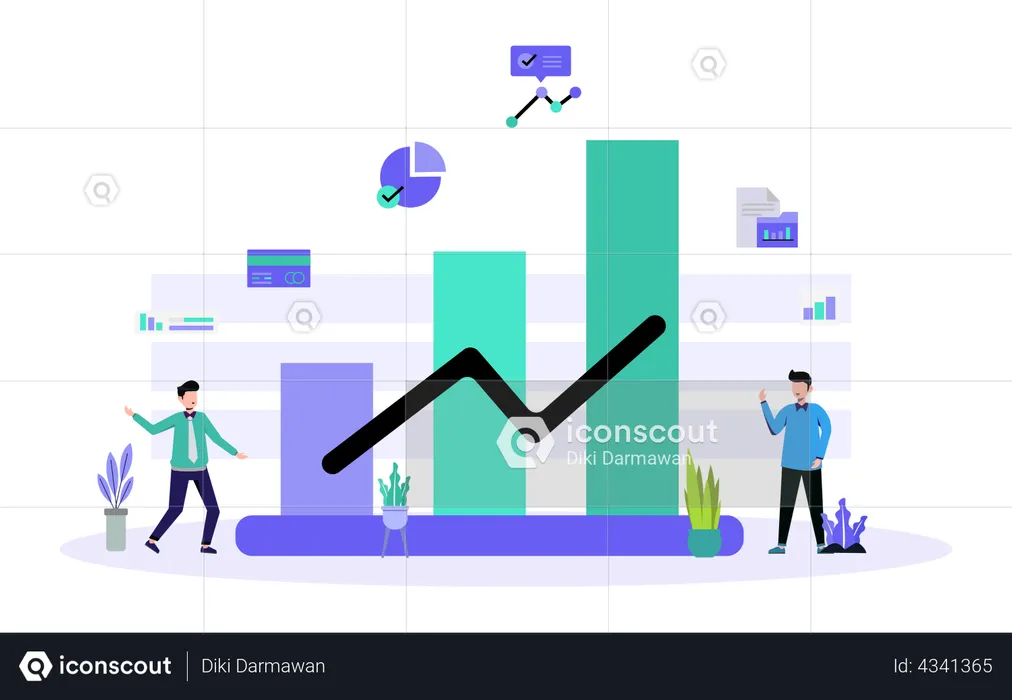 Tabla de crecimiento empresarial  Ilustración