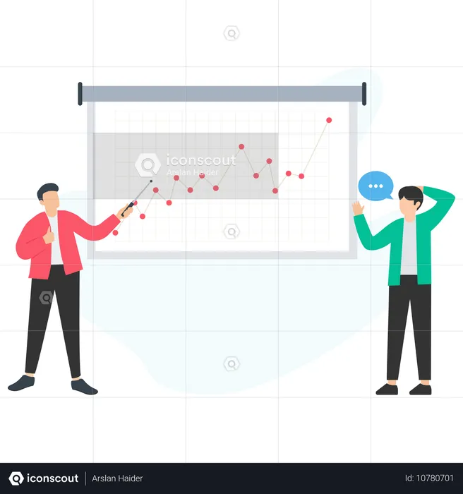 Gráfico de negócios  Ilustração