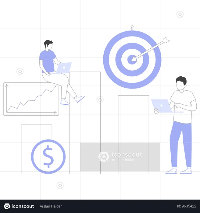 Gráfico de finanzas  Ilustración