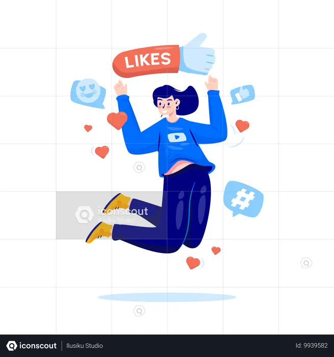Grand signe j'aime  Illustration