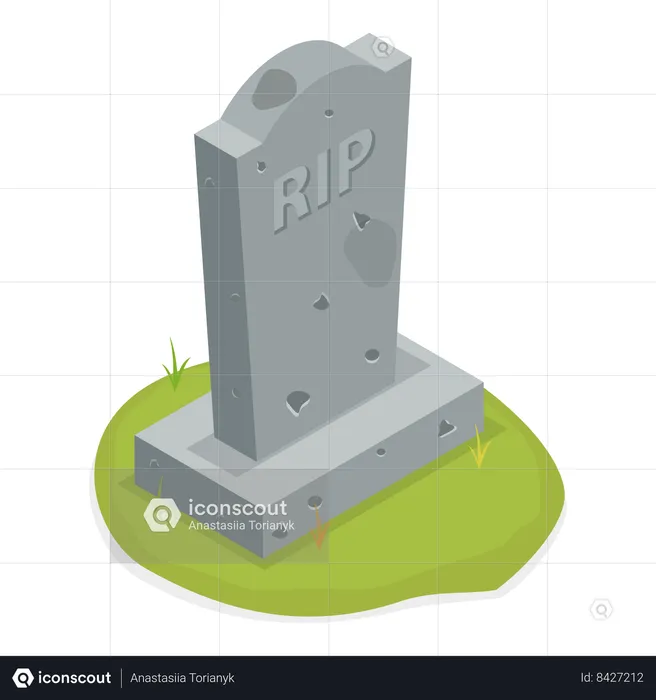 Graveyard tombstone  Illustration