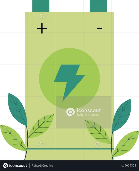 Green battery  Illustration