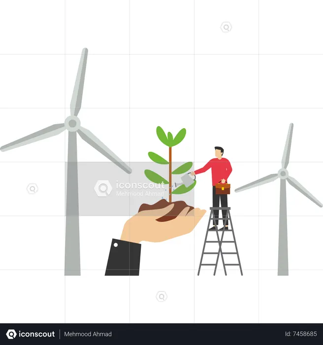 Green Clean Energy  Illustration