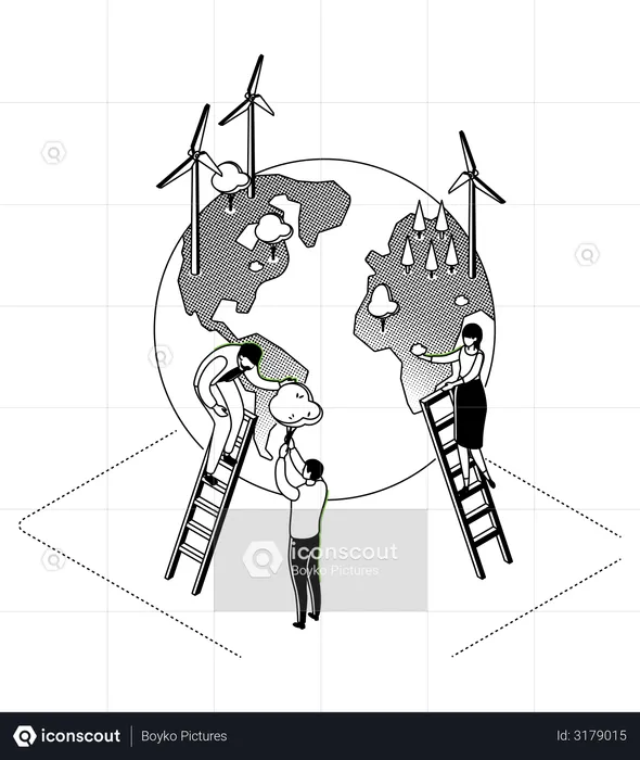 Green energy  Illustration