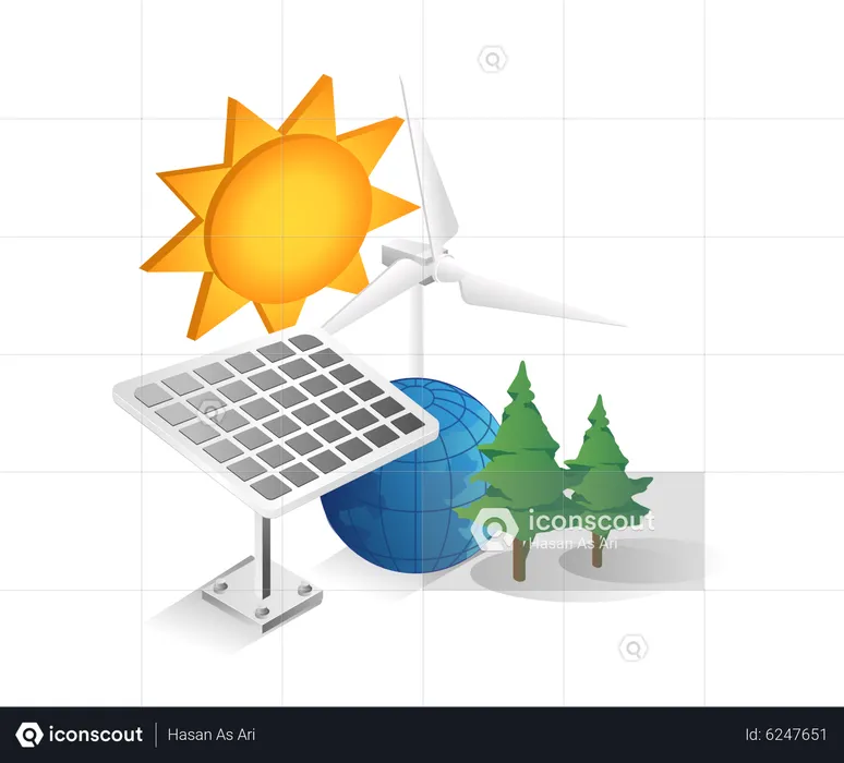 Green energy  Illustration