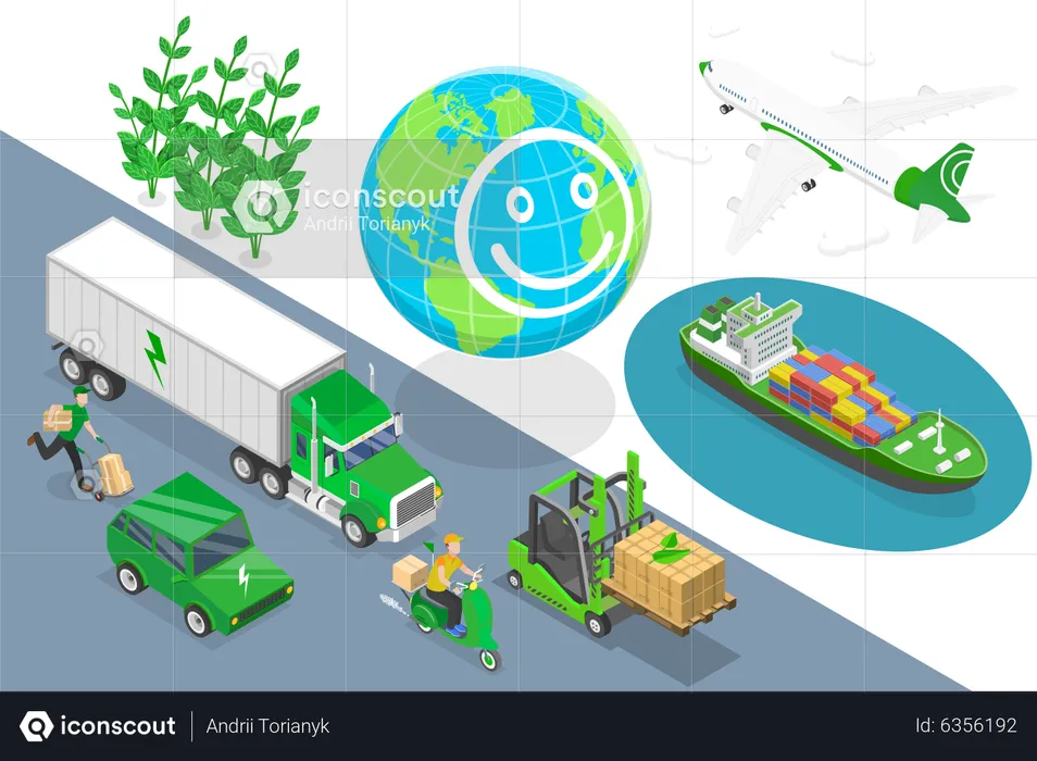 Green Logistics  Illustration