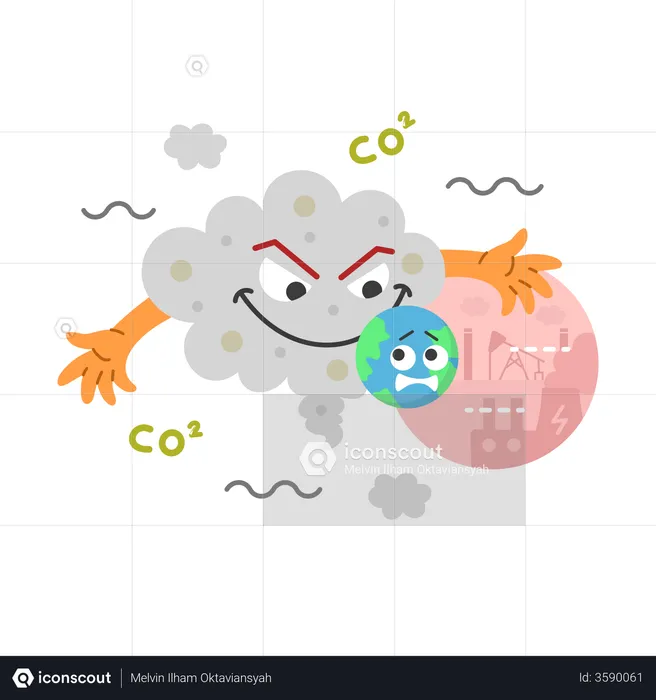 Greenhouse gas emissions  Illustration
