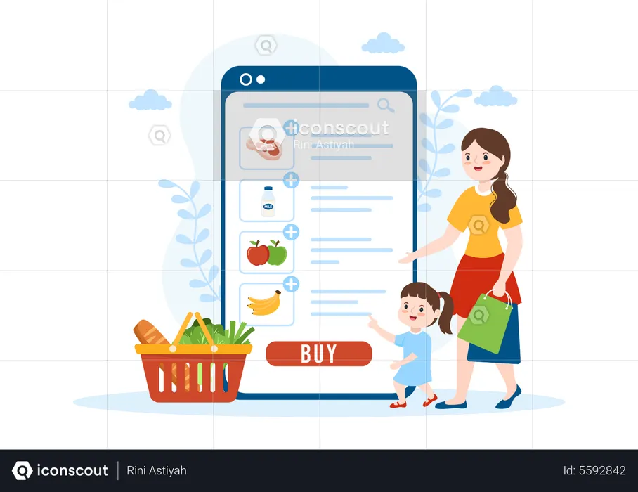 Grocery app  Illustration