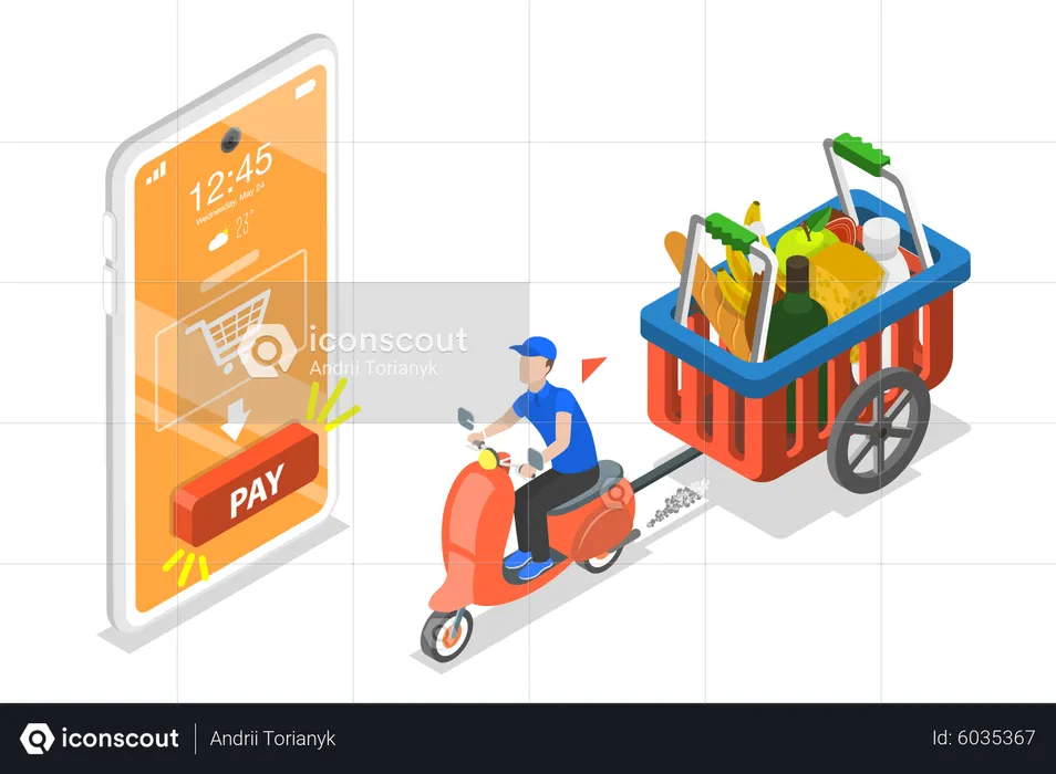 Grocery Delivery  Illustration