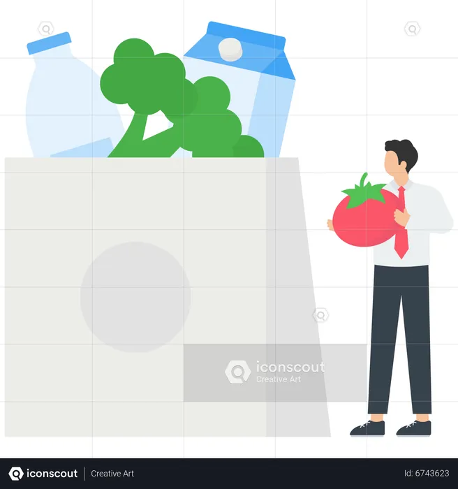 Grocery items  Illustration