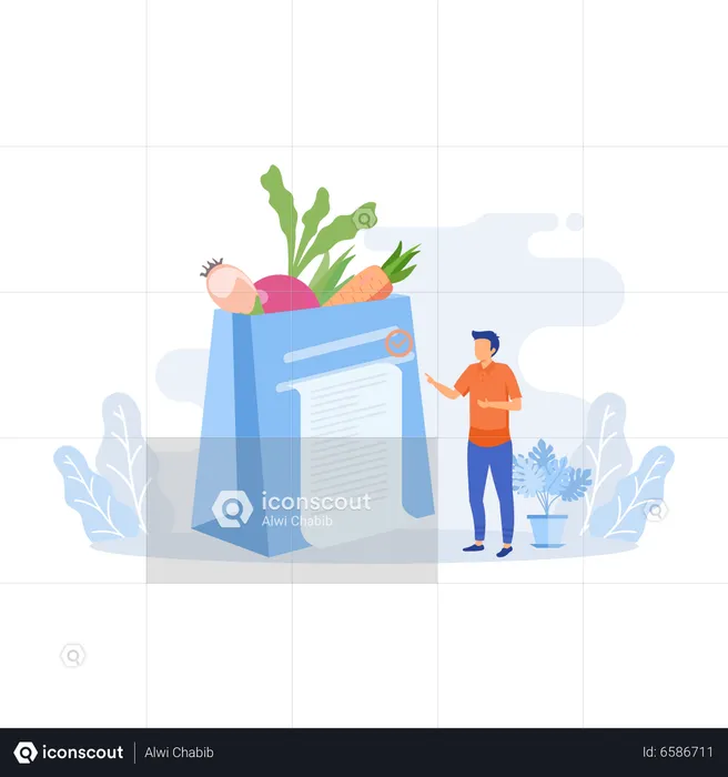 Grocery shipping  Illustration