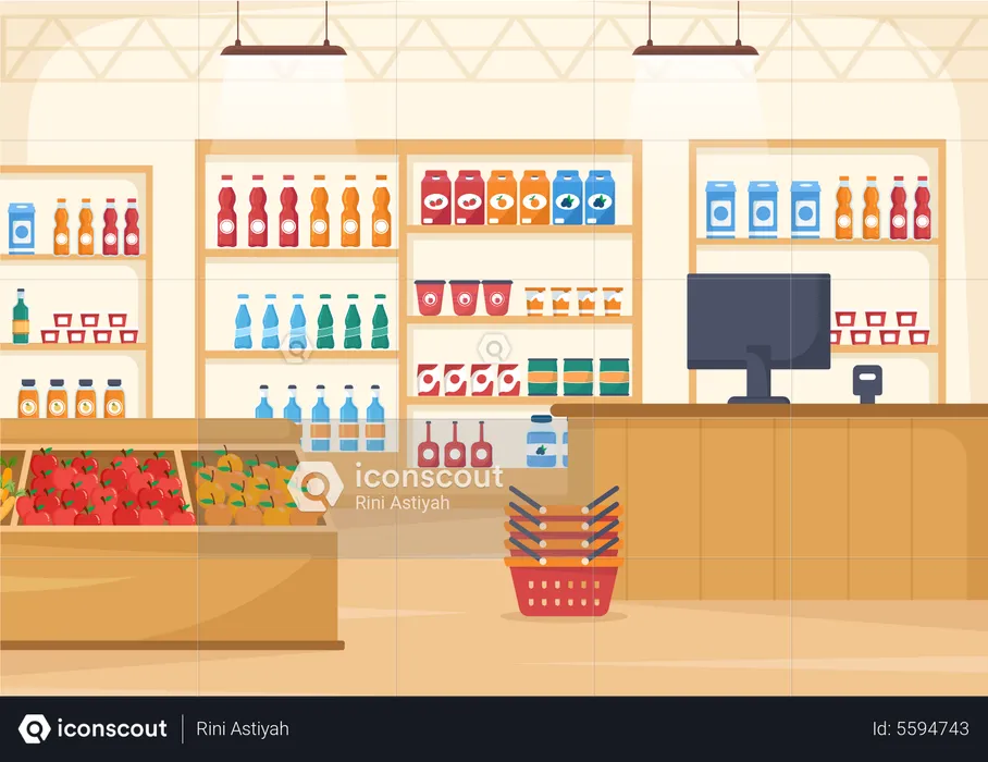 Grocery Shop  Illustration