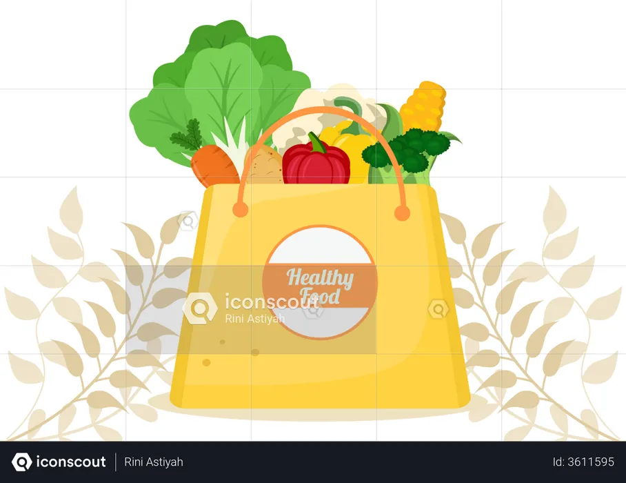 Grocery Shopping  Illustration