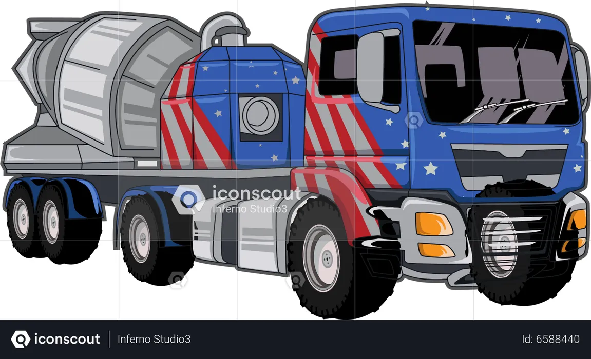 Gros camion de chantier  Illustration