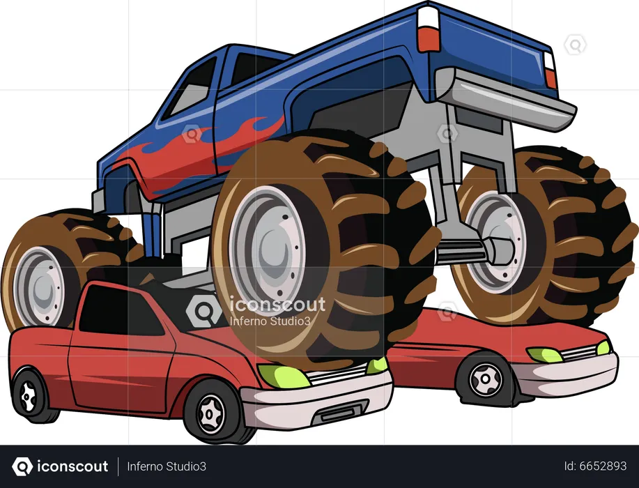 Gros camion tout-terrain  Illustration