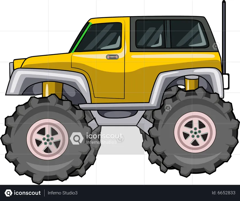 Gros camion tout-terrain  Illustration