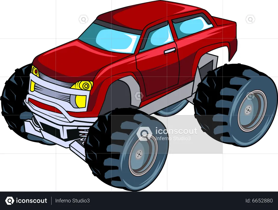 Voiture de véhicule gros camion  Illustration
