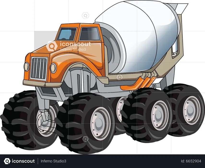 Großer Bau-LKW  Illustration