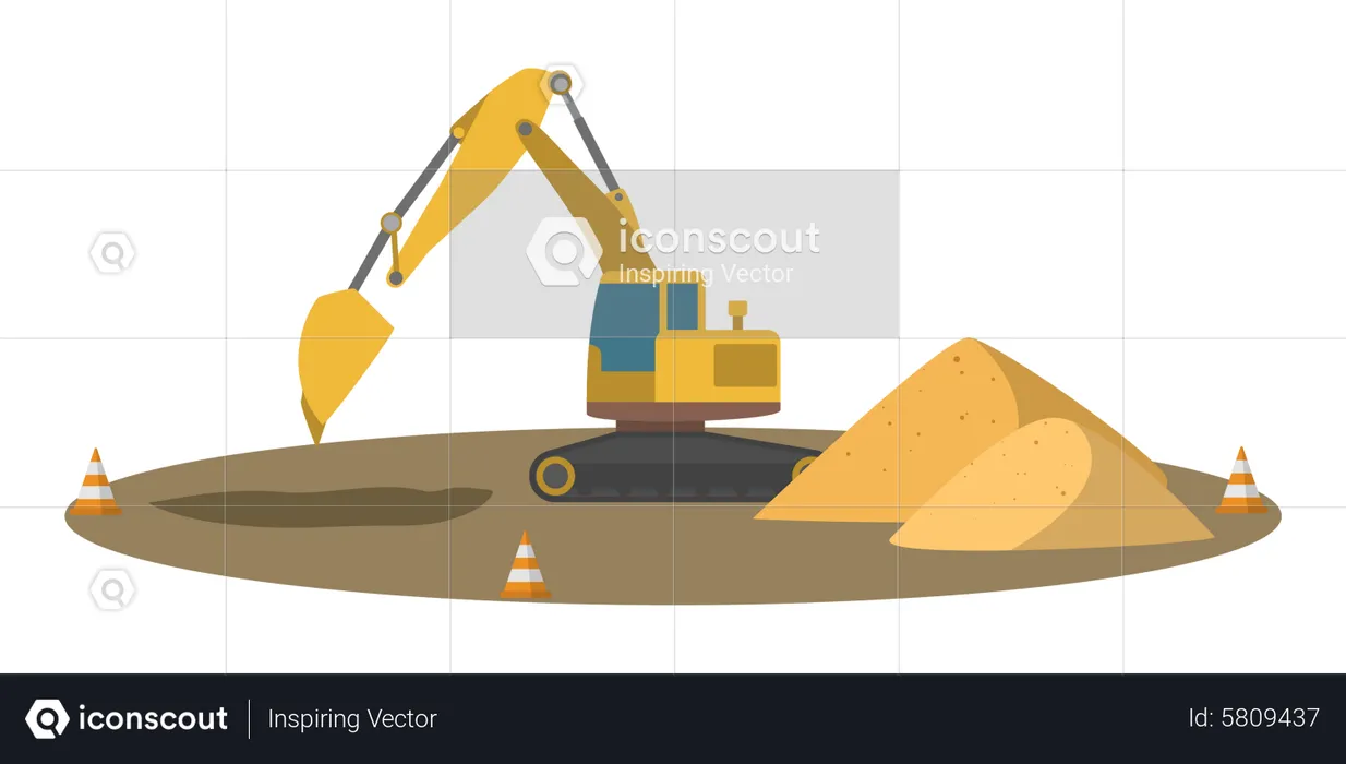 Ground Excavator  Illustration