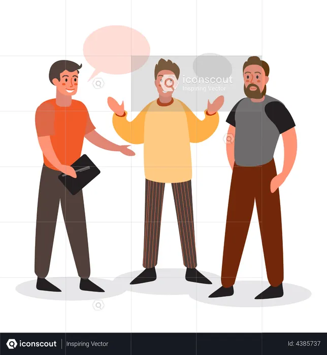 Group Of Friends chatting  Illustration