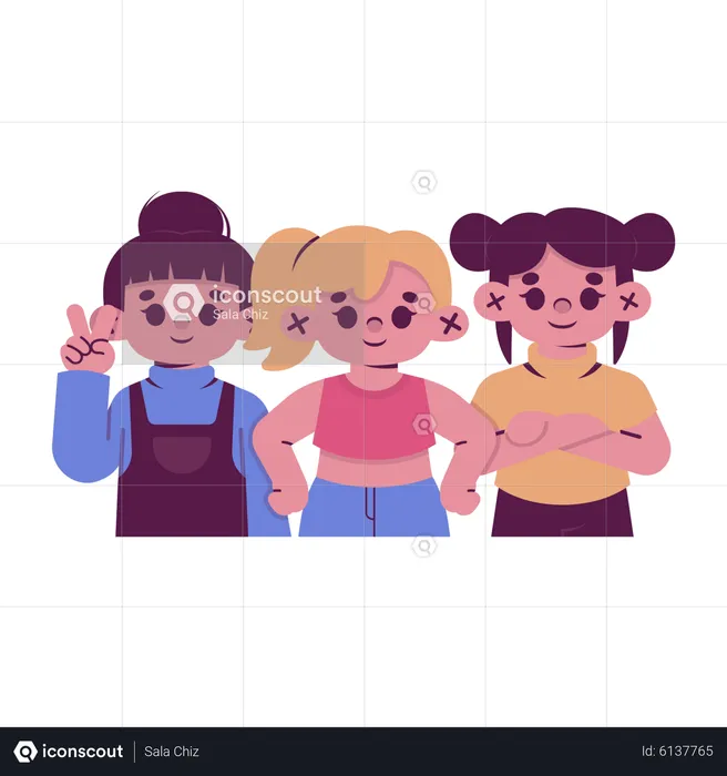 Group of woman  Illustration