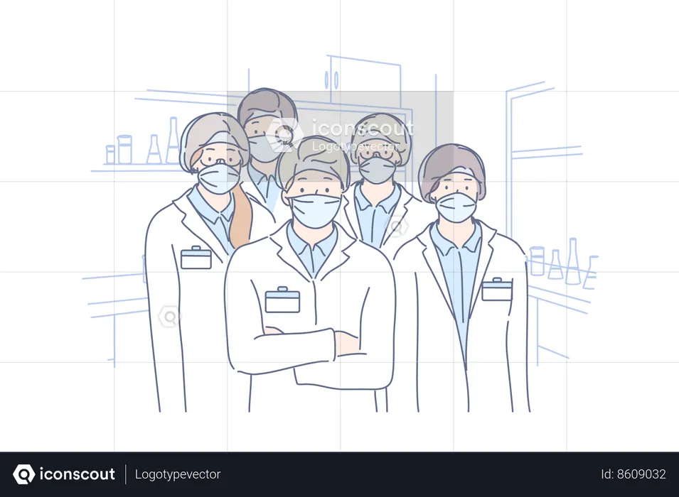 Groupe de médecins  Illustration