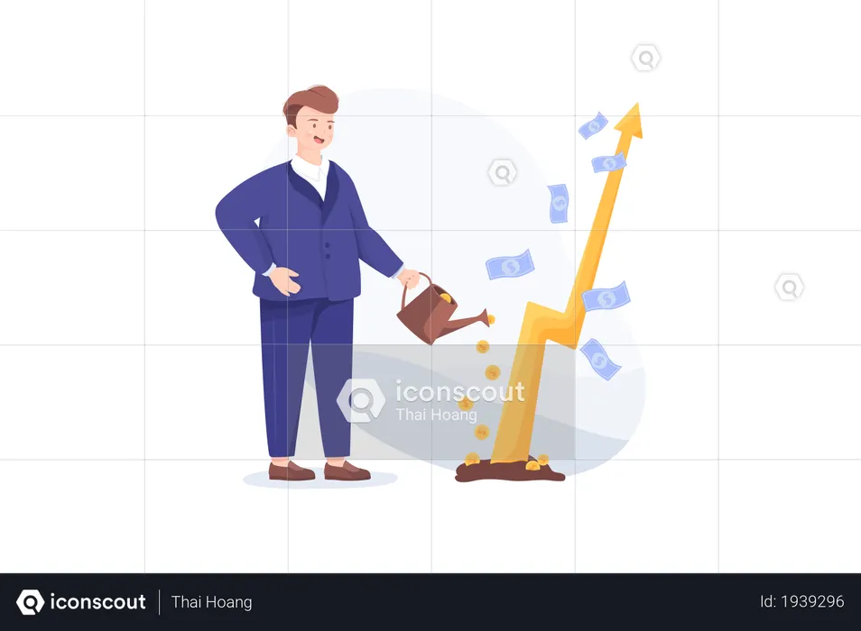 Grow profit and income  Illustration